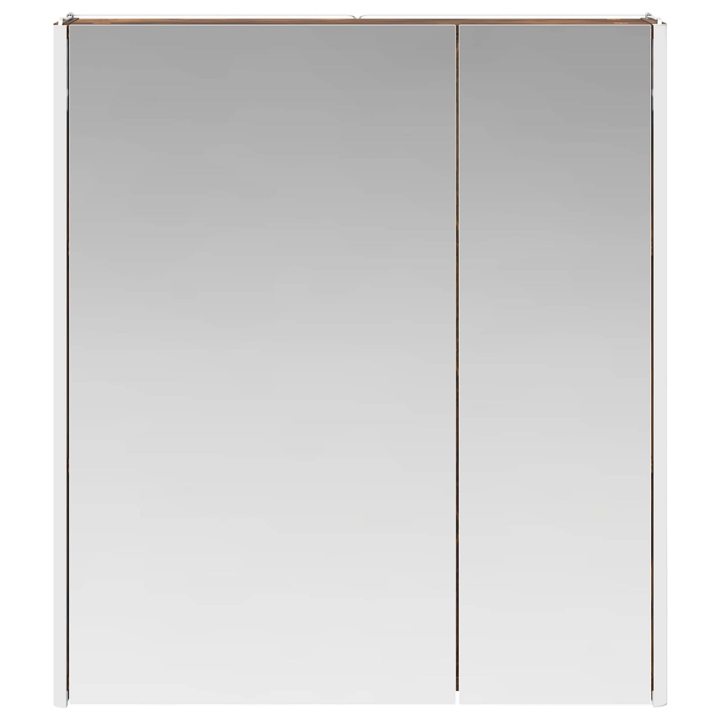 Bathroom Mirror Cabinet Smoked Oak 63.5 x 15.5 x 70 cm
