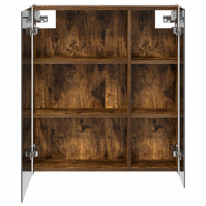 Bathroom Mirror Cabinet Smoked Oak 63.5 x 15.5 x 70 cm