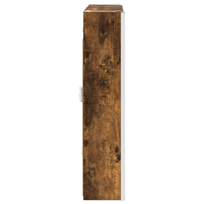 Bathroom Mirror Cabinet Smoked Oak 63.5 x 15.5 x 70 cm