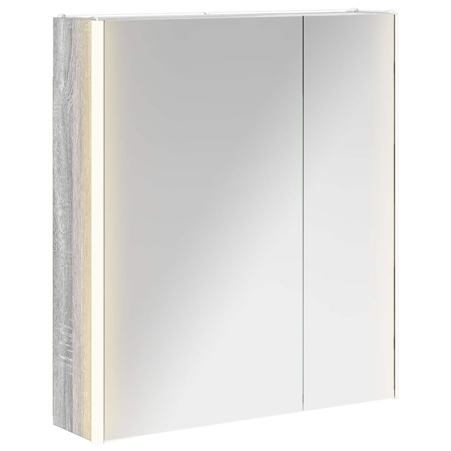 Bathroom Mirror Cabinet Grey Sonoma 63.5 x 15.5 x 70 cm