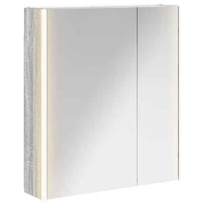 Bathroom Mirror Cabinet Grey Sonoma 63.5 x 15.5 x 70 cm