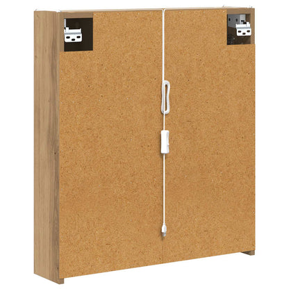 Bathroom Mirror Cabinet Artisian Oak 63.5 x 15.5 x 70 cm