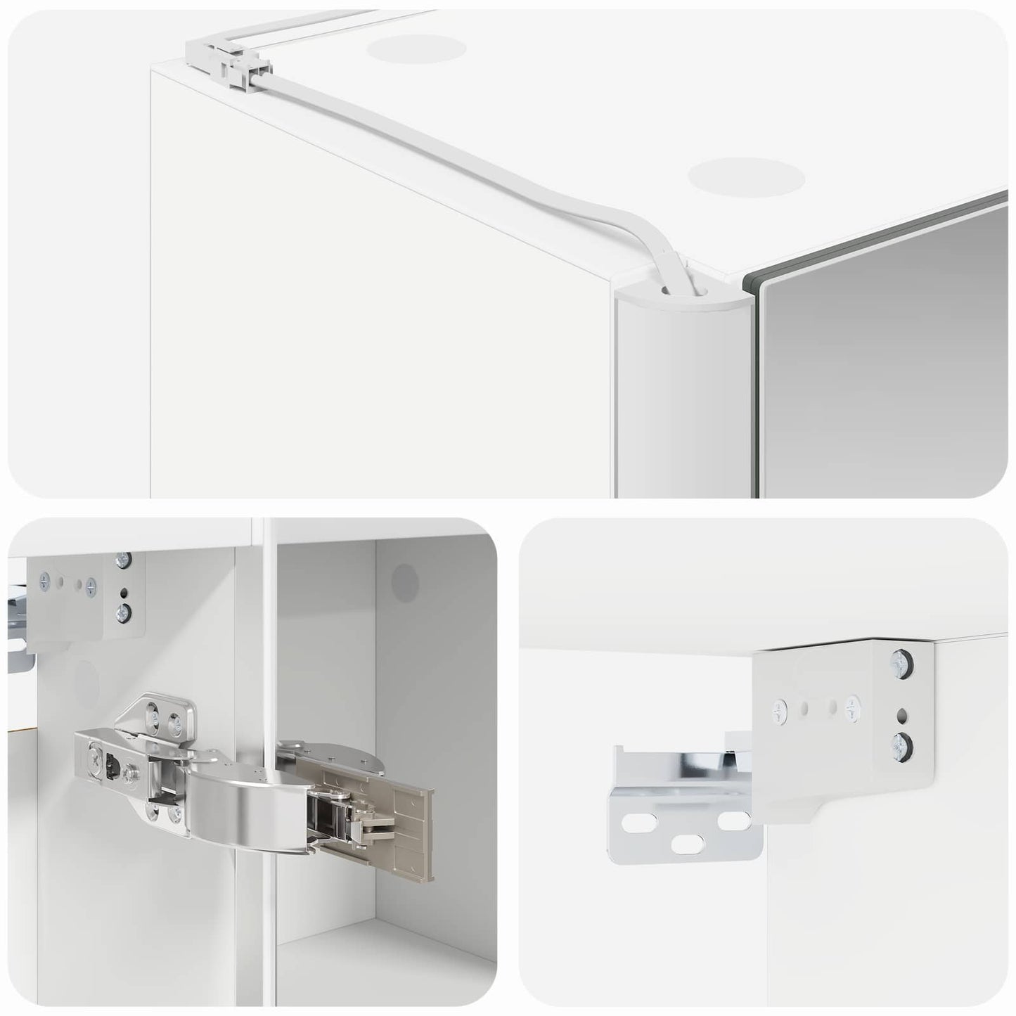 Bathroom Mirror Cabinet White 63.5 x 15.5 x 60.5 cm