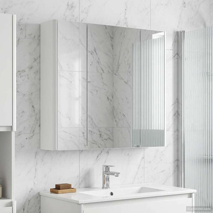 Bathroom Mirror Cabinet White 63.5 x 15.5 x 60.5 cm