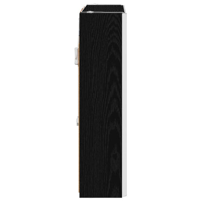 Bathroom Mirror Cabinet Black Oak 63.5 x 15.5 x 60.5 cm