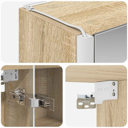 Bathroom Mirror Cabinet Sonoma Oak 63.5 x 15.5 x 60.5 cm