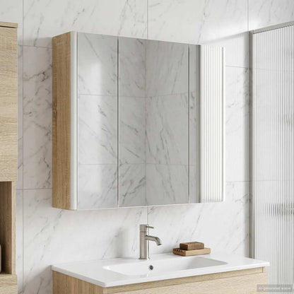 Bathroom Mirror Cabinet Sonoma Oak 63.5 x 15.5 x 60.5 cm