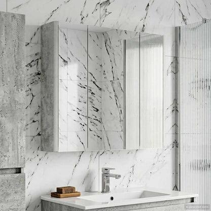 Bathroom Mirror Cabinet Concrete Grey 63.5 x 15.5 x 60.5 cm