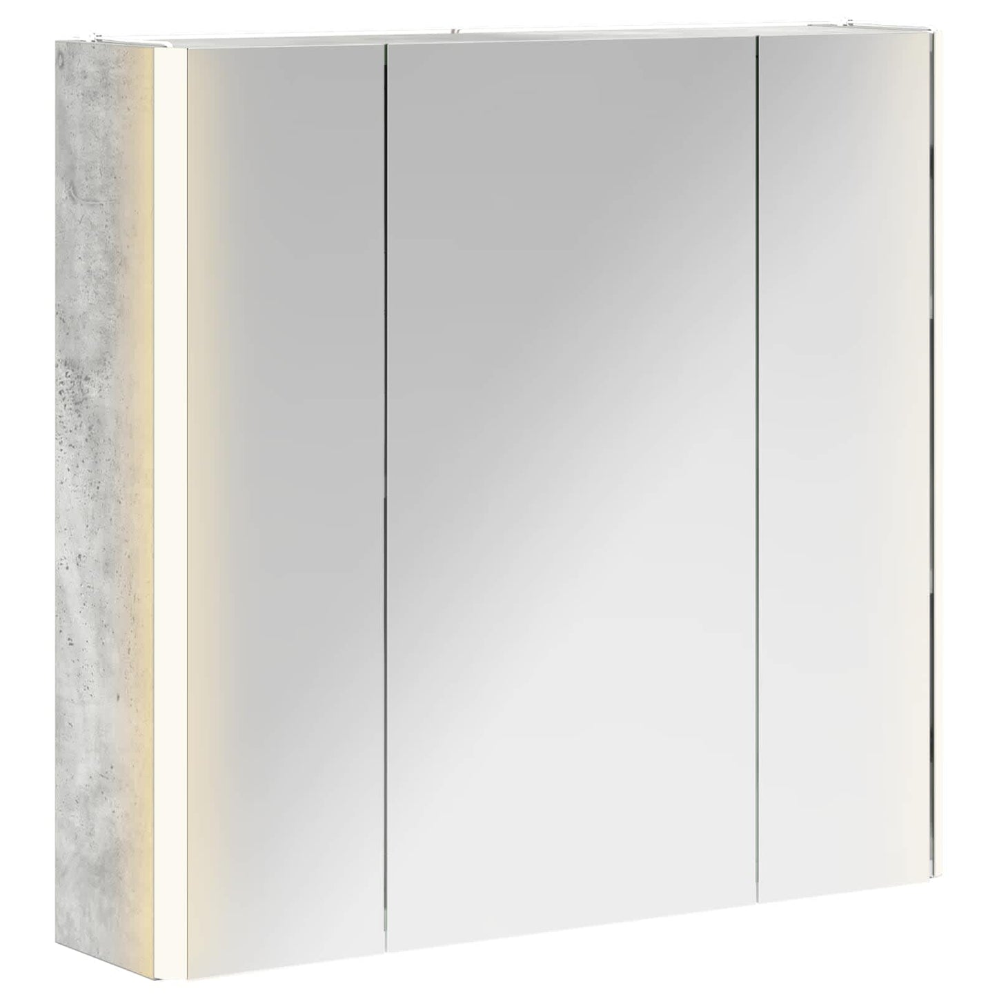 Bathroom Mirror Cabinet Concrete Grey 63.5 x 15.5 x 60.5 cm