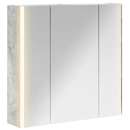 Bathroom Mirror Cabinet Concrete Grey 63.5 x 15.5 x 60.5 cm