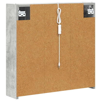 Bathroom Mirror Cabinet Concrete Grey 63.5 x 15.5 x 60.5 cm