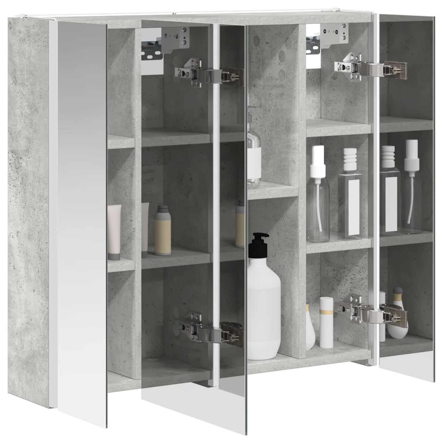 Bathroom Mirror Cabinet Concrete Grey 63.5 x 15.5 x 60.5 cm