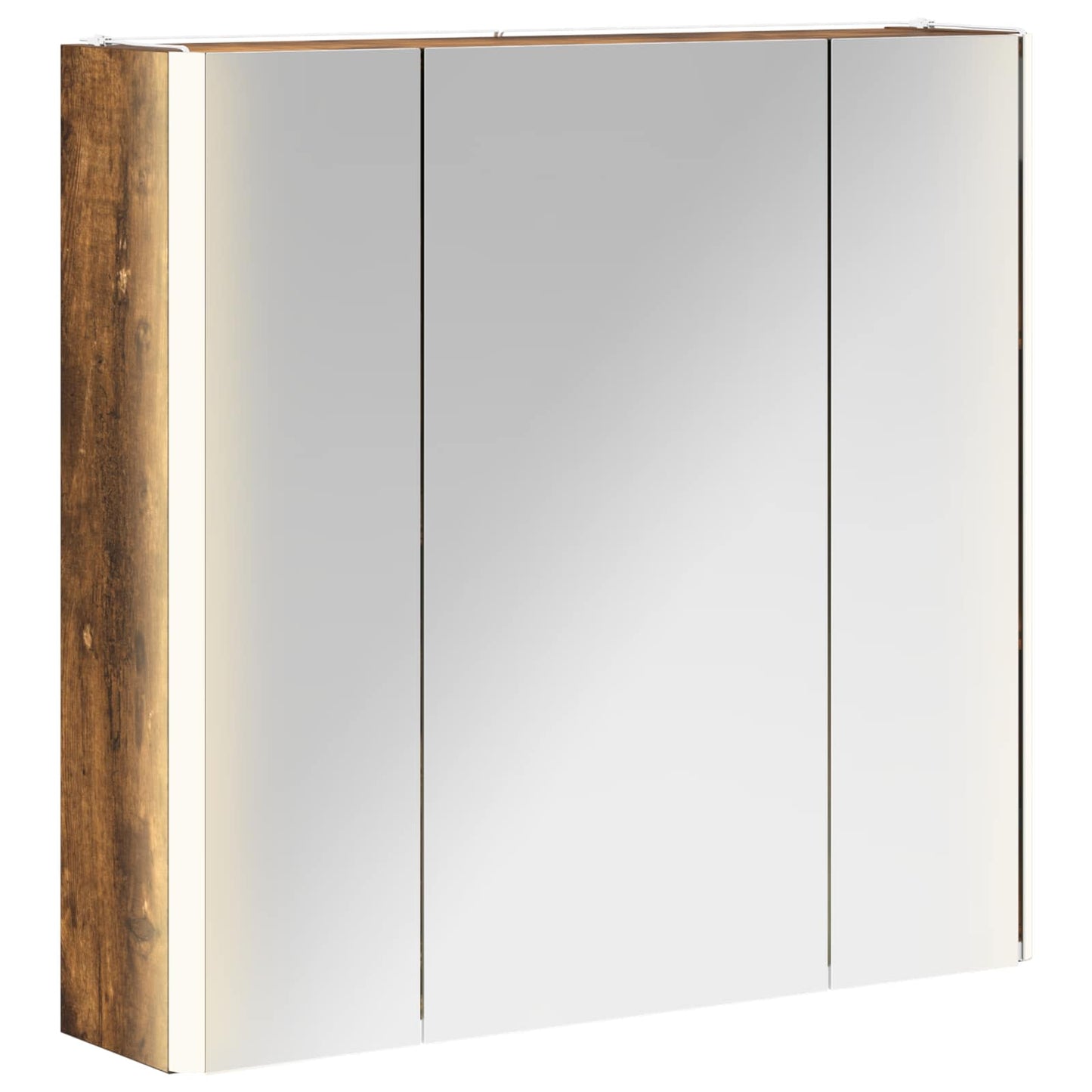 Bathroom Mirror Cabinet Smoked Oak 63.5 x 15.5 x 60.5 cm