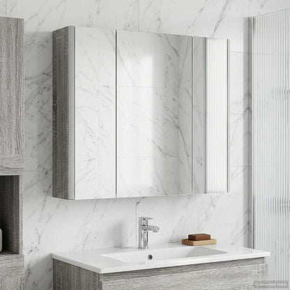 Bathroom Mirror Cabinet Grey Sonoma 63.5 x 15.5 x 60.5 cm
