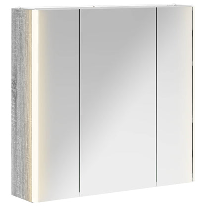 Bathroom Mirror Cabinet Grey Sonoma 63.5 x 15.5 x 60.5 cm