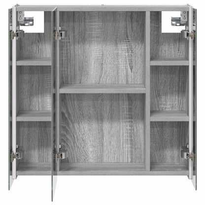 Bathroom Mirror Cabinet Grey Sonoma 63.5 x 15.5 x 60.5 cm