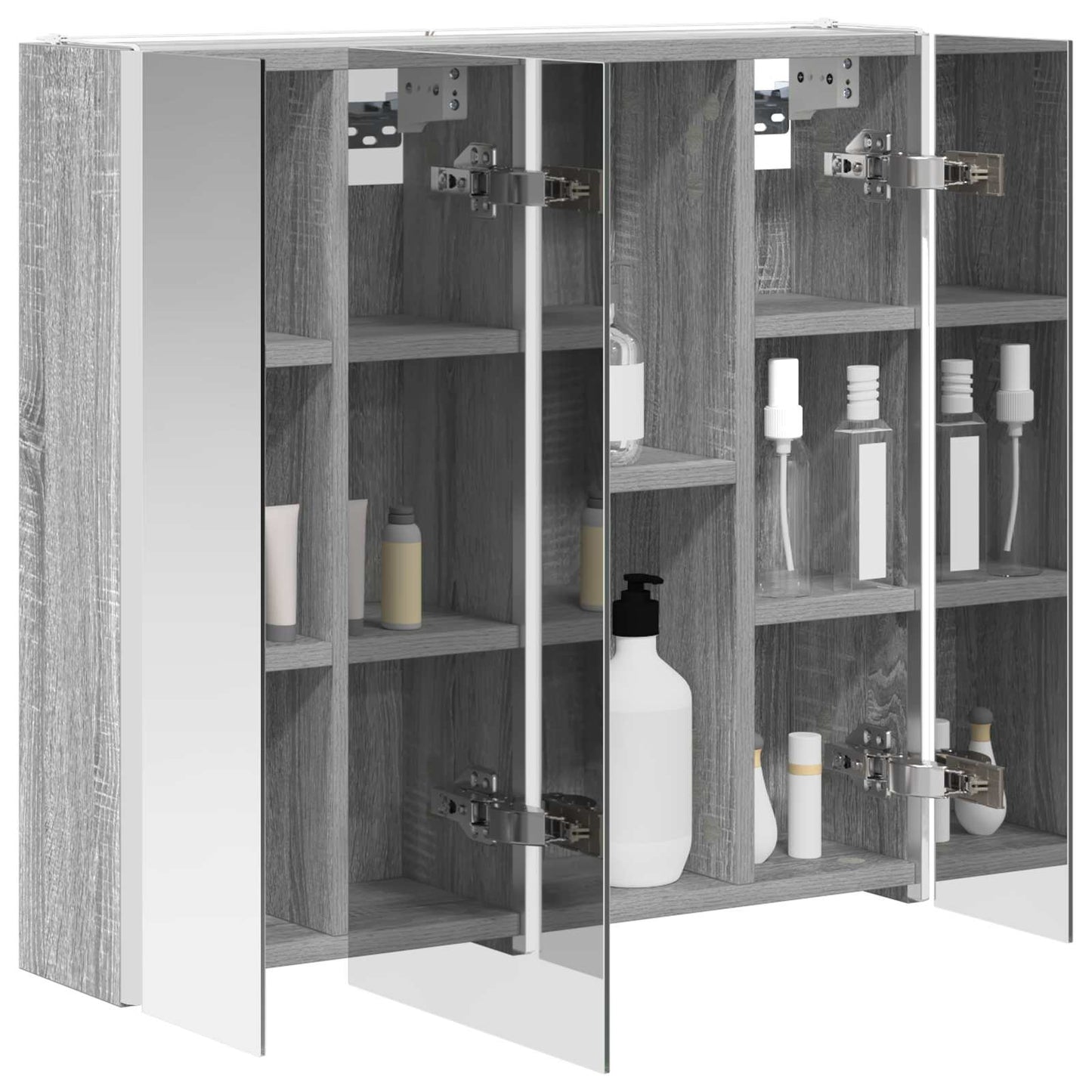 Bathroom Mirror Cabinet Grey Sonoma 63.5 x 15.5 x 60.5 cm