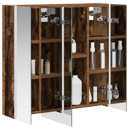 Bathroom Mirror Cabinet Old Wood 63.5 x 15.5 x 60.5 cm
