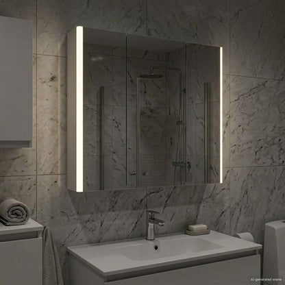 Bathroom Mirror Cabinet White 73.5 x 15.5 x 70 cm