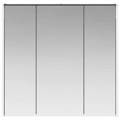 Bathroom Mirror Cabinet Black Oak 73.5 x 15.5 x 70 cm