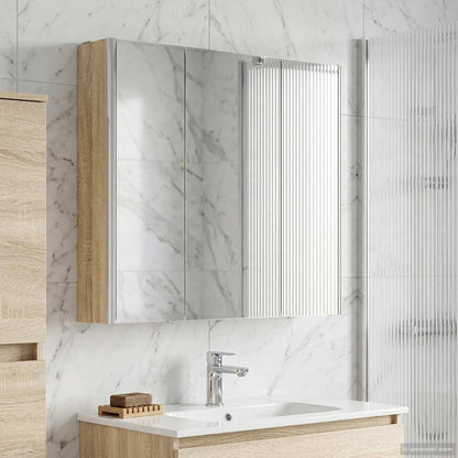 Bathroom Mirror Cabinet Sonoma Oak 73.5 x 15.5 x 70 cm