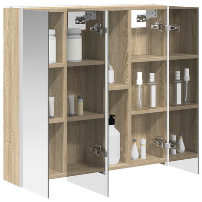 Bathroom Mirror Cabinet Sonoma Oak 73.5 x 15.5 x 70 cm
