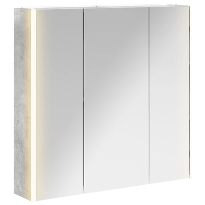 Bathroom Mirror Cabinet Concrete Grey 73.5 x 15.5 x 70 cm