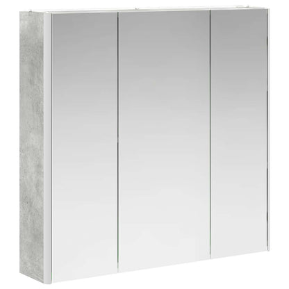 Bathroom Mirror Cabinet Concrete Grey 73.5 x 15.5 x 70 cm
