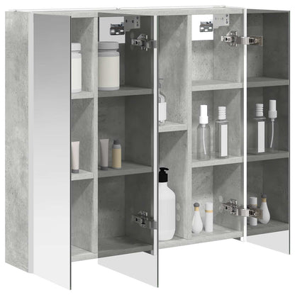 Bathroom Mirror Cabinet Concrete Grey 73.5 x 15.5 x 70 cm