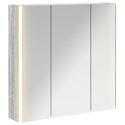 Bathroom Mirror Cabinet Grey Sonoma 73.5 x 15.5 x 70 cm