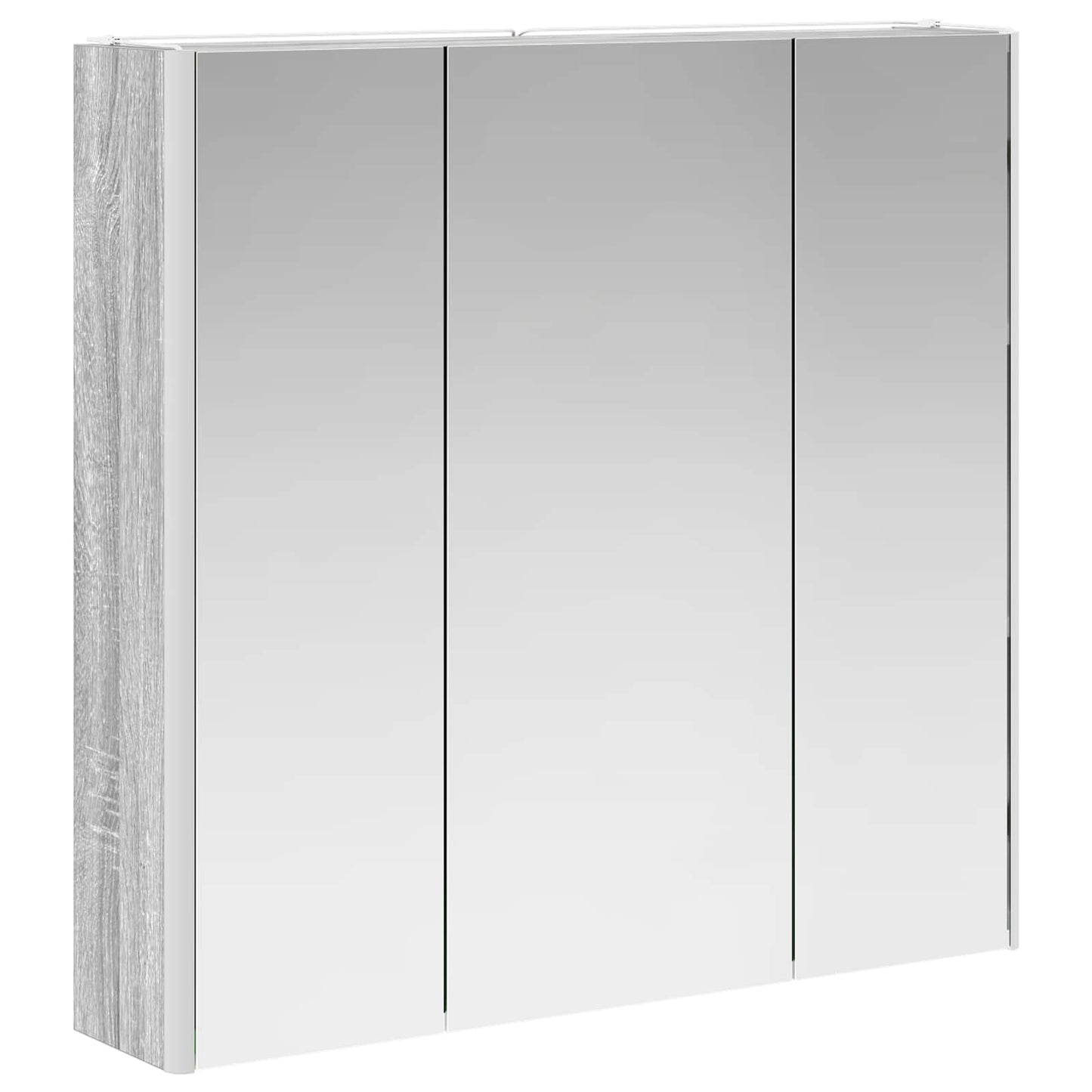 Bathroom Mirror Cabinet Grey Sonoma 73.5 x 15.5 x 70 cm