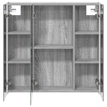 Bathroom Mirror Cabinet Grey Sonoma 73.5 x 15.5 x 70 cm