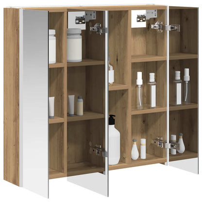 Bathroom Mirror Cabinet Artisian Oak 73.5 x 15.5 x 70 cm