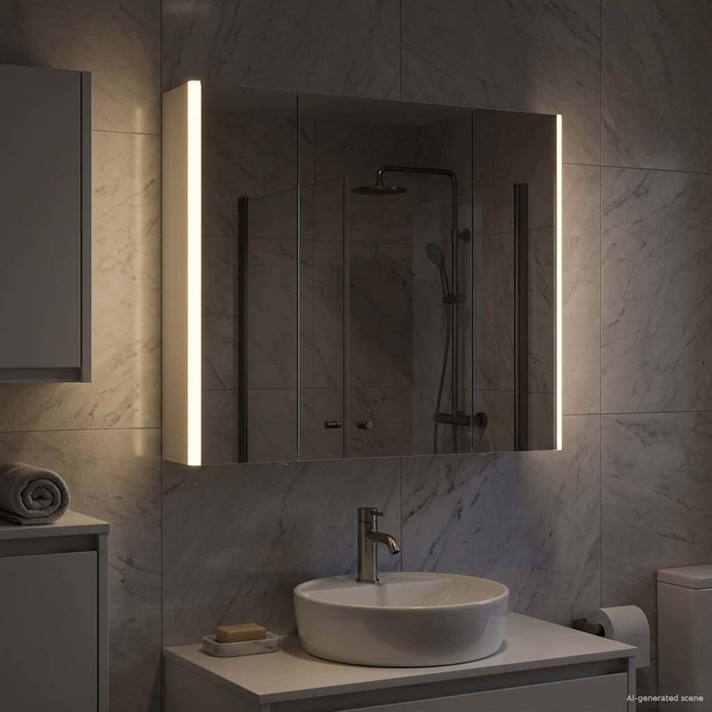 Bathroom Mirror Cabinet White 83.5 x 15.5 x 70 cm