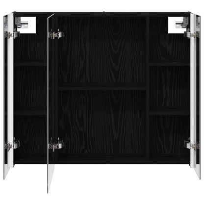 Bathroom Mirror Cabinet Black Oak 83.5 x 15.5 x 70 cm
