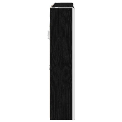 Bathroom Mirror Cabinet Black Oak 83.5 x 15.5 x 70 cm