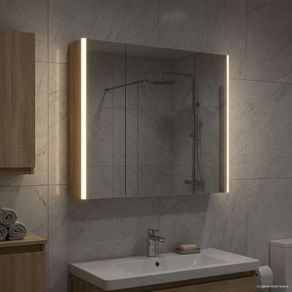 Bathroom Mirror Cabinet Sonoma Oak 83.5 x 15.5 x 70 cm