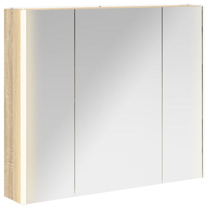 Bathroom Mirror Cabinet Sonoma Oak 83.5 x 15.5 x 70 cm