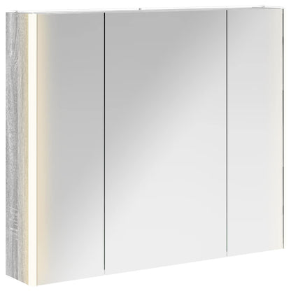 Bathroom Mirror Cabinet Grey Sonoma 83.5 x 15.5 x 70 cm
