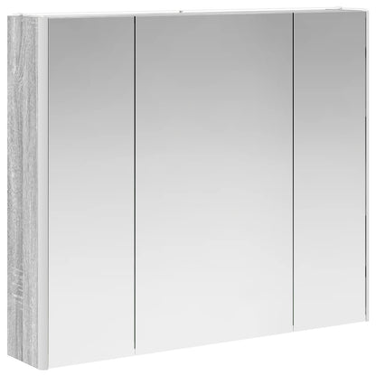 Bathroom Mirror Cabinet Grey Sonoma 83.5 x 15.5 x 70 cm