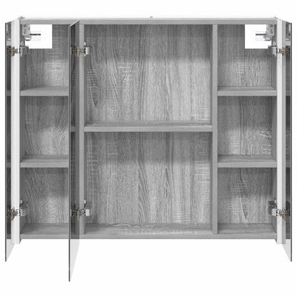 Bathroom Mirror Cabinet Grey Sonoma 83.5 x 15.5 x 70 cm