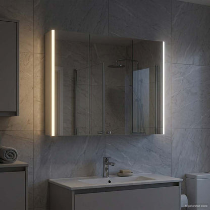 Bathroom Mirror Cabinet White 103.5 x 15.5 x 70 cm