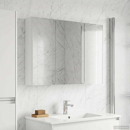 Bathroom Mirror Cabinet White 103.5 x 15.5 x 70 cm