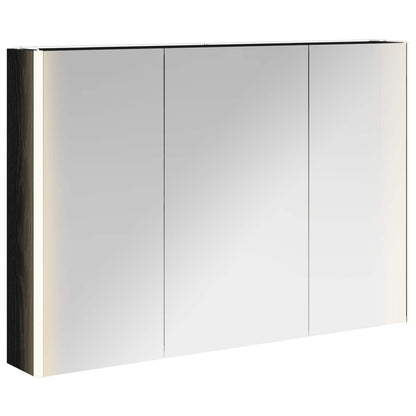 Bathroom Mirror Cabinet Black Oak 103.5 x 15.5 x 70 cm