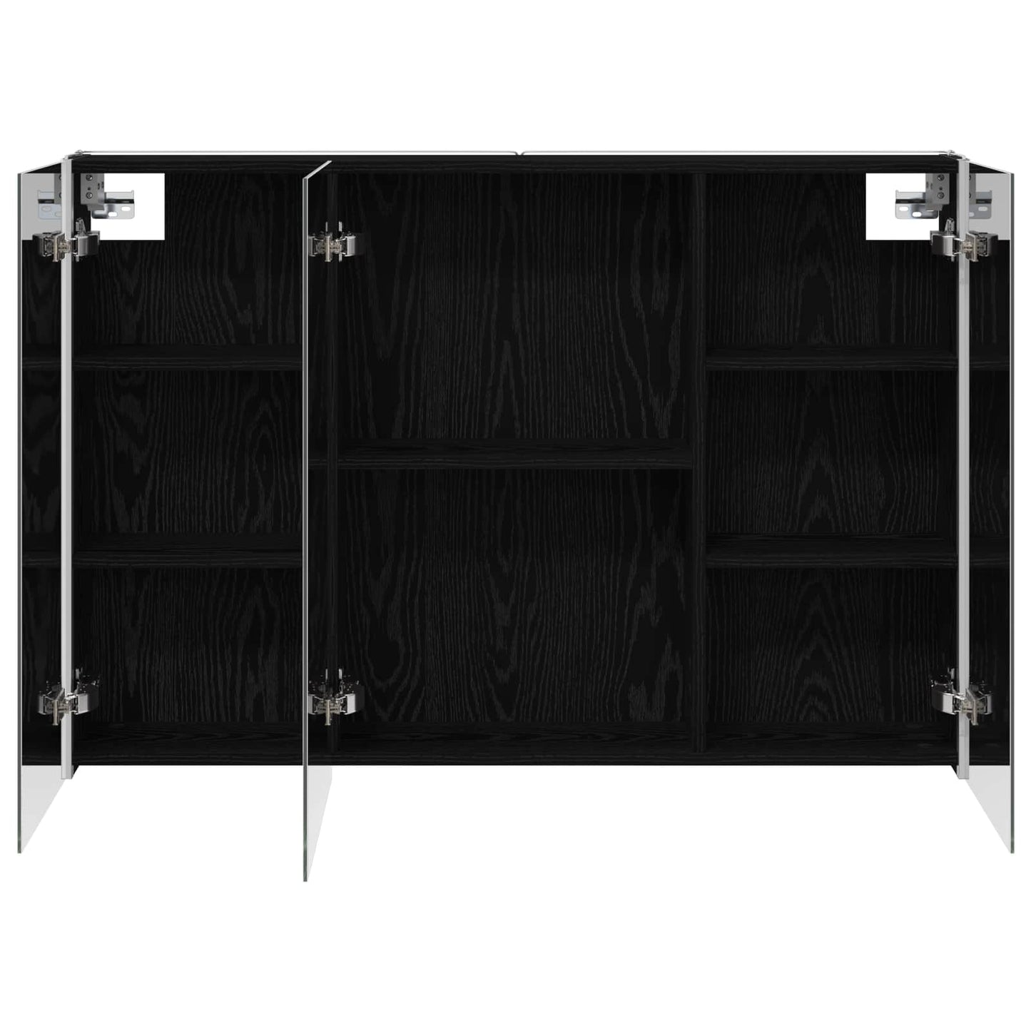 Bathroom Mirror Cabinet Black Oak 103.5 x 15.5 x 70 cm