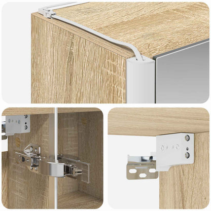 Bathroom Mirror Cabinet Sonoma Oak 103.5 x 15.5 x 70 cm