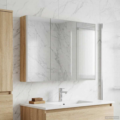Bathroom Mirror Cabinet Sonoma Oak 103.5 x 15.5 x 70 cm