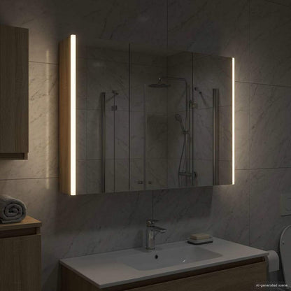 Bathroom Mirror Cabinet Sonoma Oak 103.5 x 15.5 x 70 cm