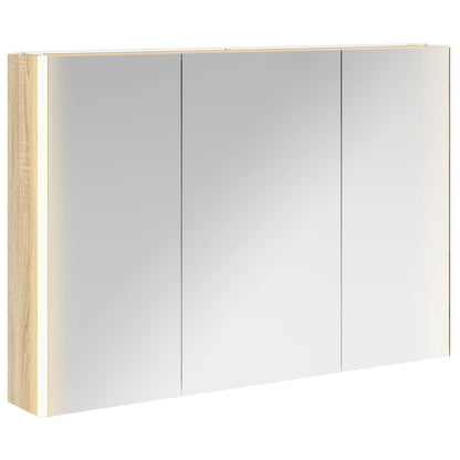 Bathroom Mirror Cabinet Sonoma Oak 103.5 x 15.5 x 70 cm