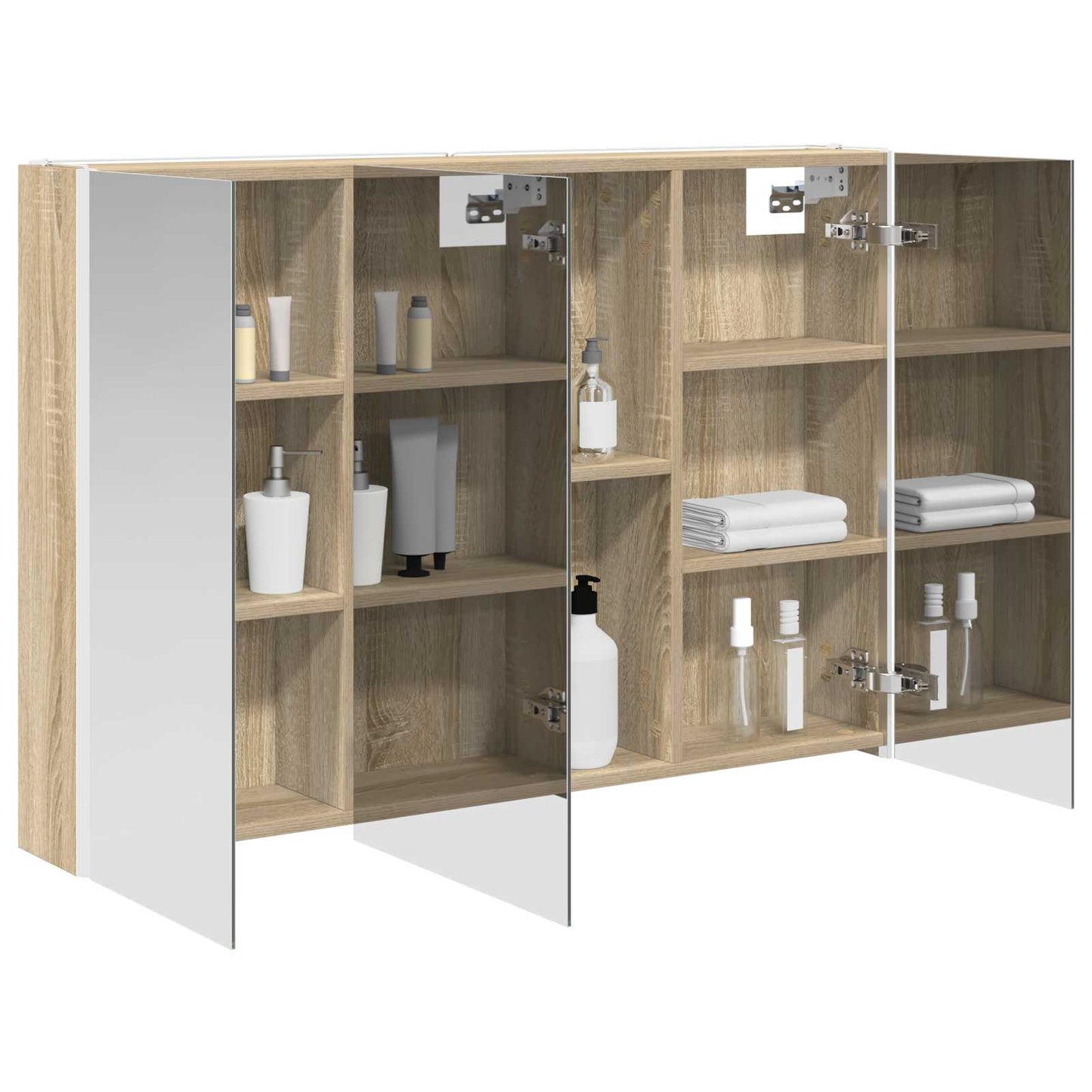 Bathroom Mirror Cabinet Sonoma Oak 103.5 x 15.5 x 70 cm